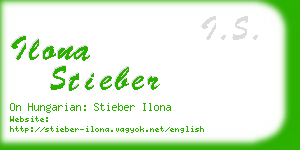 ilona stieber business card